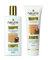 kit 2 Shampoo e 2 condicionador Naturrê Leite De Cabra