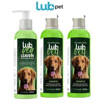 Kit 2 Shampoo e Leave-in Lub Veg Para Cães e Gatos