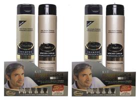 Kit 2 Shampoo Escurecedor + 2 Mascara Strattus Cor Preta