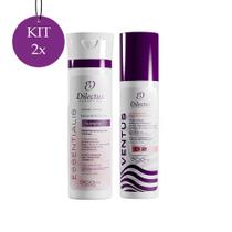 Kit 2 Shampoo Essentialis Home Care 300ml + 2 Progressiva Keratin D Ventus 300ml