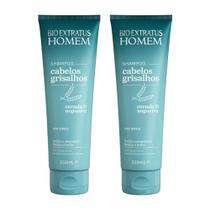 Kit 2 Shampoo Grisalho Homem 250ml Bio Extratus