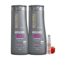 Kit 2 Shampoo Grisalhos 250 ml Bio Extratus + Presente Lourre 15ml