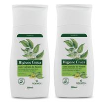 Kit 2 Shampoo Higiene Única Mata Piolhos Pulga Dokmos 200ml