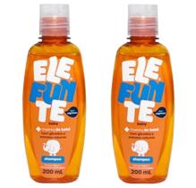 Kit 2 Shampoo Infantil Elefunte Cheirinho Bebê Suave 200ml