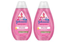 Kit 2 Shampoo Kids Gotas De Brilho 400 ml - Johnson's
