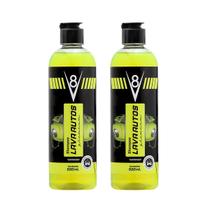 Kit 2 Shampoo Lava Autos sem Cera Automotivo V8 Sanol 500ml