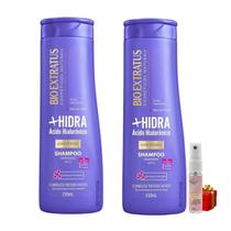 Kit 2 Shampoo limpeza Hidratante Mais Hidra 350 ML Bio Extratus + Presente Lourre 15ml