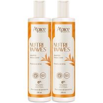 Kit 2 Shampoo Limpeza Suave Apice Nutri Waves Tratamento Vegano Sem Sulfato Curvaturas 300ml Kit 2 Shampoo Limpeza Suave Apice Nutri Waves Tratamento Vegano Sem Sulfato Curvaturas 300ml
