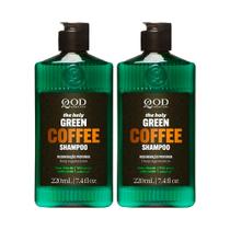 Kit 2 Shampoo Masculino Green Coffee Café Verde 220ml QOD