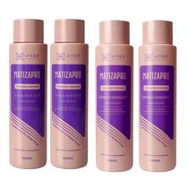 Kit 2 Shampoo Matizador 500ml + 2 Condicionador Matizador 500ml Voga Matizapró