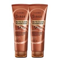 Kit 2 Shampoo Nutrição Nutri Óleos Poderosos Cabelos Secos 250ml Eudora Siàge