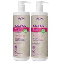 Kit 2 Shampoo Nutritivo Cachos Apice Limpeza Suave Vegano Cabelo Sem Sulfato Profissional 1L