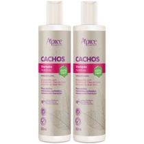 Kit 2 Shampoo Nutritivo Cachos Apse Apice Limpeza Suave Vegano Cabelo Sem Sulfato 300ml
