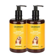 Kit 2 Shampoo Pet Cães 500ml Desembaraçador Pelos Longos Granado
