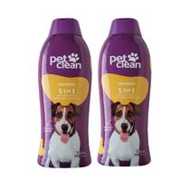 Kit 2 Shampoo Pet Clean PetClean 5X1 Cachorro Gato