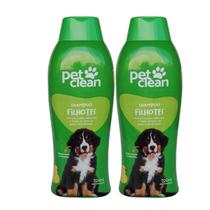 Kit 2 Shampoo Pet Clean PetClean Filhote Cachorro Gato Kit 2 Shampoo Pet Clean PetClean Filhote Cachorro Gato