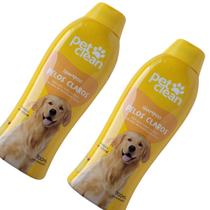 Kit 2 Shampoo Pet Clean PetClean Pelos Claros Cachorro Gato Kit 2 Shampoo Pet Clean PetClean Pelos Claros Cachorro Gato