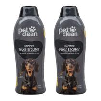 Kit 2 Shampoo Pet Clean PetClean Pelos Escuros Cachorro Gato Kit 2 Shampoo Pet Clean PetClean Pelos Escuros Cachorro Gato