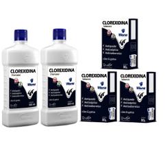 KIT 2 Shampoo's 500ml Clorexidina Antiqueda / Antisséptico + 3 Sabonete Clorexidina