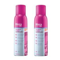 Kit 2 Shampoos a Seco Fortificante Reconstrução dos Fios Antioleosidade Ricca 150ml