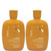 Kit 2 Shampoos Alfaparf Semi Di Lino Sunshine After-Sun 250ml Limpeza Pós-Sol Mar Piscina