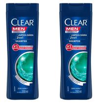 Kit 2 Shampoos Anticaspa Clear Limpeza Diária 2 Em 1 200ml