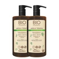 Kit 2 Shampoos Argila Branca Detox Bio Amazônica NatuMaxx 1L