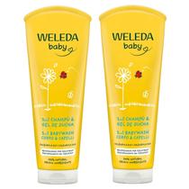 Kit 2 Shampoos E Body Wash Naturais De Calêndula 200 Ml weleda