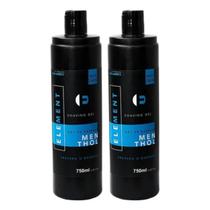 Kit 2 Shaving Gel De Barbear Menthol Shave 750ml Element