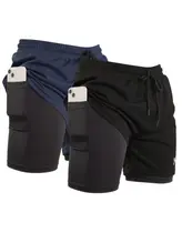 Kit 2 Short 2 em 1 Compressão Masculino Fitness Confortável para Academia e Corrida Kit 2 Short 2 em 1 Compressão Masculino Fitness Confortável para Academia e Corrida
