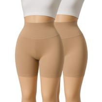 Kit 2 Short Anágua Modeladora Plus Size Cinta Modelador Reduz Medidas Aperta Barriga
