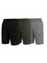 kit 2 short Bermuda Brim Masculina Reta com Elástico Conforto, Estilo e Resistência para o Dia Verão Ajuste Regular -