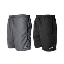 Kit 2 Short Bermuda Tactel Tamanho Especial Extra Plus Size Bolsos Elástico Cordão Esporte