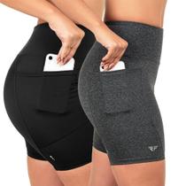 Kit 2 Short Com Bolso Para Corrida Suplex Poliamida Kit 2 Short Com Bolso Para Corrida Suplex Poliamida