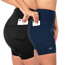 Kit 2 Short Com Bolso Para Corrida Suplex Poliamida
