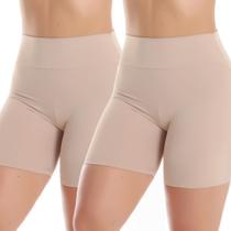 KIT 2 Short Cós Alta Qualidade Segunda Pele Bermuda Anágua Liso Feminina Cor:2 CHOCOLATESTamanho:GG