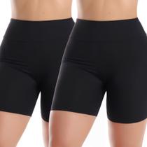 KIT 2 Short Cós Alta Qualidade Segunda Pele Bermuda Anágua Liso Feminina