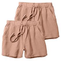 Kit 2 Short de Linho Premium Bermuda Masculina Moda Praia Luxo