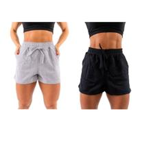 Kit 2 Short Feminino Moletom Bermuda tamanho P Soltinho Caminhada Academia Top Fitness Blogueirinha Kit 2 Short Feminino Moletom Bermuda tamanho P Soltinho Caminhada Academia Top Fitness Blogueirinha
