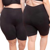 Kit 2 Short Feminino Plus Size Anagua Segunda Pele Usar De Baixo De Saia E Vestido Bermuda Não Marca
