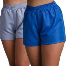 Kit 2 Short Feminino Praia Leve Tactel Estampas