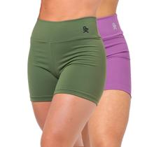 Kit 2 Short Fitness Cintura Alta Sem Transparência Blackout Academia Bermuda Básico Feminino Kit 2 Short Fitness Cintura Alta Sem Transparência Blackout Academia Bermuda Básico Feminino