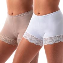 Kit 2 Short Íntimo Com Renda Fristyle Segunda Pele Feminina Kit 2 Short Íntimo Com Renda Fristyle Segunda Pele Feminina