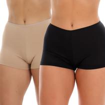 Kit 2 Short Íntimo Preto Bege Fristyle Shortinho Segunda Pele Feminino Adulto Kit 2 Short Íntimo Preto Bege Fristyle Shortinho Segunda Pele Feminino Adulto