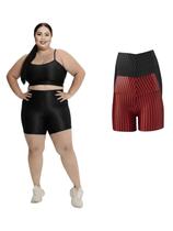 Kit 2 Short Legging 3D Academia Fitness Feminino Plus Size