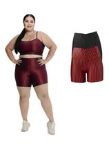 Kit 2 Short Legging 3D Academia Fitness Feminino Plus Size Kit 2 Short Legging 3D Academia Fitness Feminino Plus Size