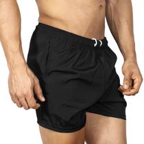 Kit 2 Short Masculino Bermuda Mauricinho Moda Praia Calção Com Bolso Cordão Preto E Cinza