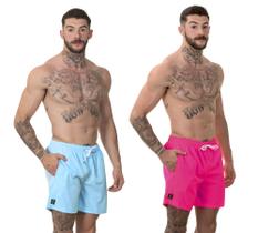 Kit 2 Short Masculino Bermuda Praia Casual Mauricinho Rf.003