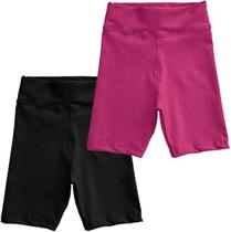 Kit 2 Short Menina Infantil Treino Roupa Ginástica Infantil Esporte Moda Fitness Kit 2 Short Menina Infantil Treino Roupa Ginástica Infantil Esporte Moda Fitness