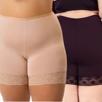 Kit 2 Short Plus Size Anagua Segunda Pele Feminino Com Renda Não Marca Bermuda Usar De Baixo Roupas Kit 2 Short Plus Size Anagua Segunda Pele Feminino Com Renda Não Marca Bermuda Usar De Baixo Roupas
